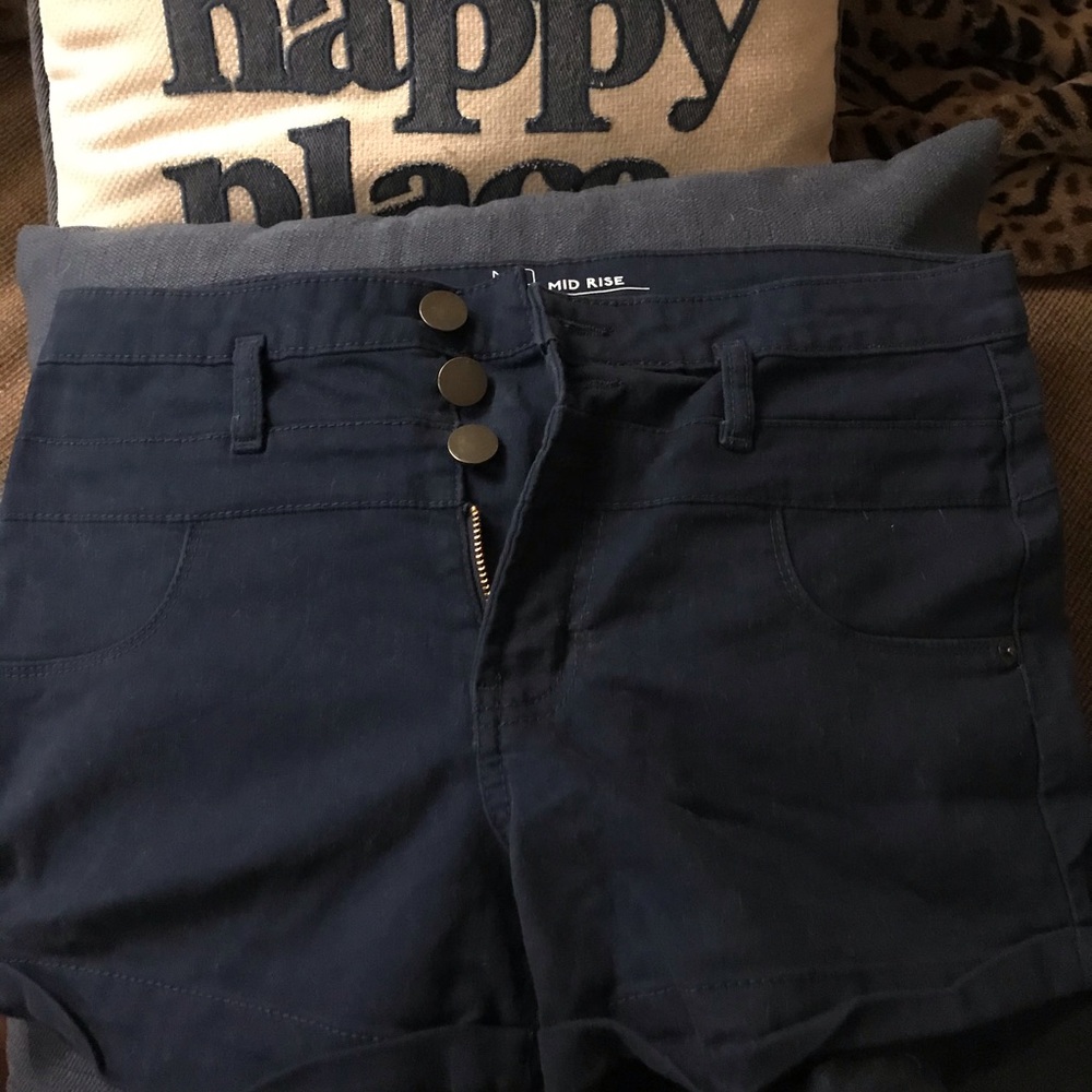 No Boundaries Juniors Navy Blue Shorts